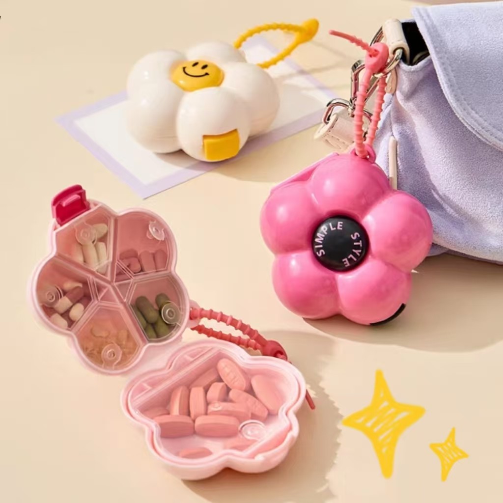 กล่องจัดระเบียบโดปามีนพร้อมตัวแบ่ง กล่องใส่ยา กล่องยา ใส่ยา-วิตามิน-เครื่องสำอาง พกพาง่าย ทนทานสุดๆ Cutie world