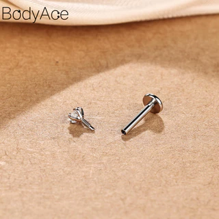 Bodyace 1 Pc 16G/18G เจาะหู Star Heart Stud ต่างหู 316L สแตนเลส Lip เจาะ Sung ต่างหู Helix ต่างหู