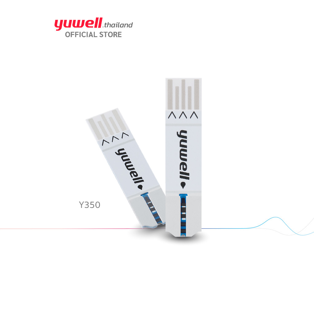 Yuwell แผ่นตรวจวัดระดับนํ้าตาลในเลือด Y350 (25 ชิ้น/กล่อง)