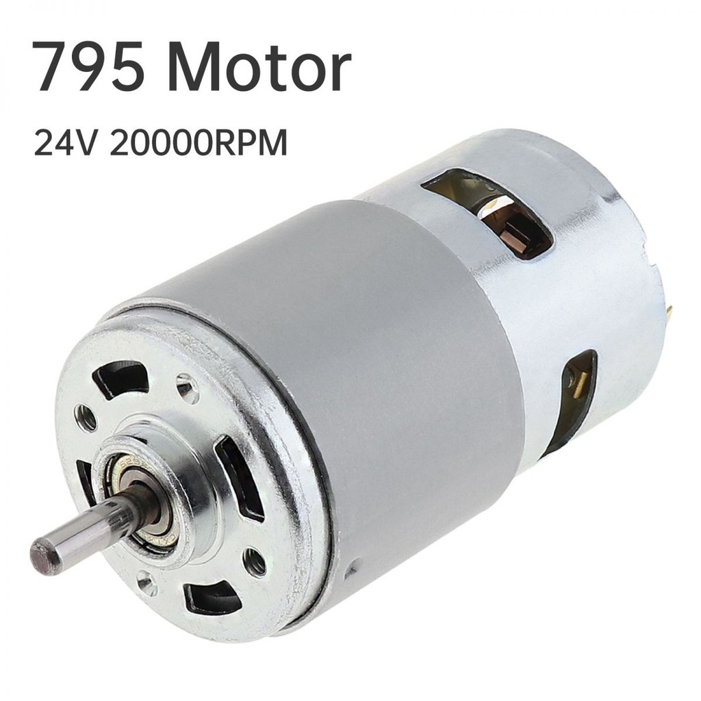 795 DC มอเตอร์ 24V 20000RPM แบริ่งบอลคู่ความเร็วสูงแรงบิดสูง Micro มอเตอร์สําหรับ DIY เครื่องมือไฟฟ้