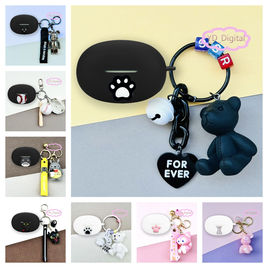 for EDIFIER LolliClip Cover Cartoon Silicone Headphone Protective Cover Shockproof Washable Headset Protector Cartoon Pendant Soft Sleeve