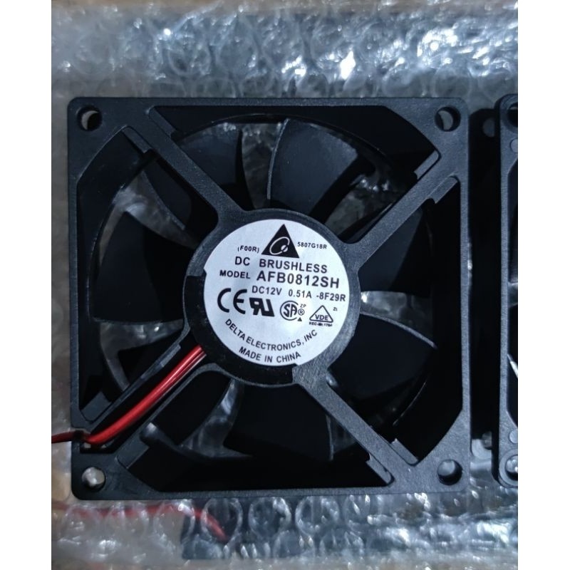 พัดลมระบายความร้อน Delta AFB0812SH 8 ซม. 80*80*25 มม. 8025 12V 0.51A