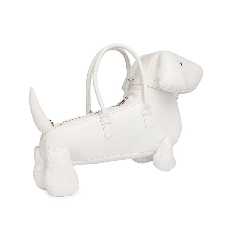 Capi ผู้หญิงสุนัขรูปร่างกระเป๋าสะพายกระเป๋าจับด้านบนสุนัขรูปร่างกระเป๋าสะพายข้างสําหรับการเดินทาง