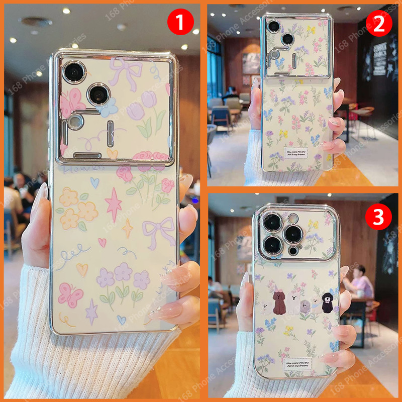 เคส Vivo V40 V30 V29 5G เคส Vivo V40 V30 Pro เคสน่ารักสุนัขผีเสื้อดอกไม้คันธนูกันกระแทกโทรศัพท์เคสพร้อมตัวป้องกันกล้องนุ่มชุบโทรศัพท์สําหรับเด็กผู้หญิงนักเรียนผู้หญิง ราคา ถูกที่สุด ดีลบีเคเค