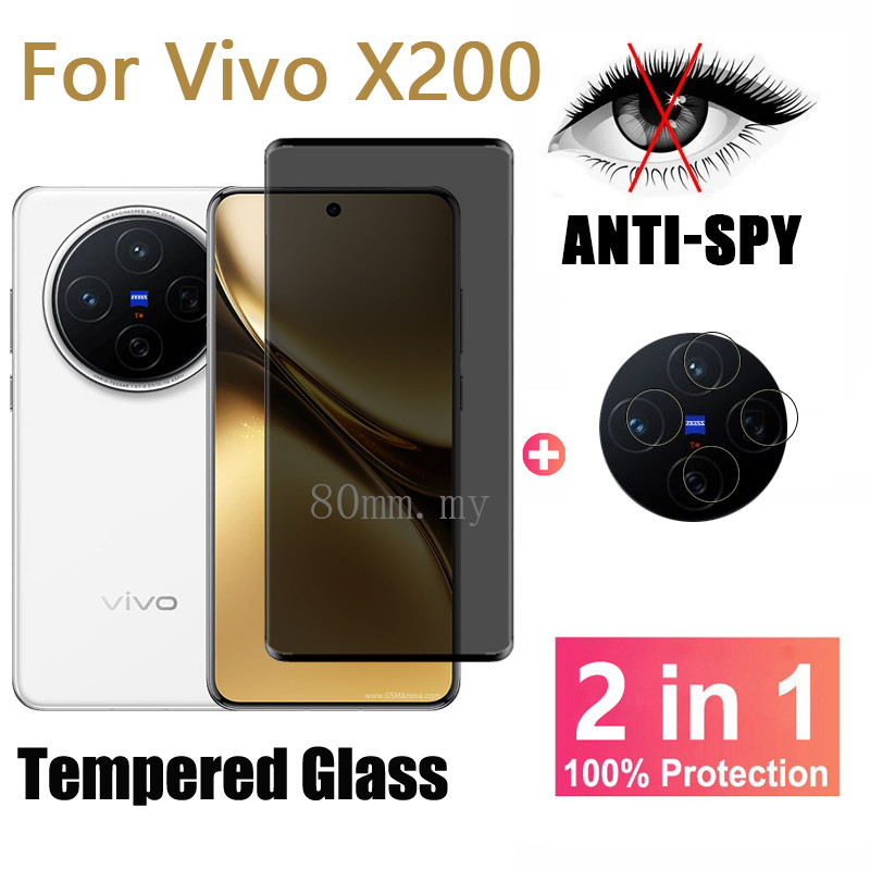 ฟิล์ม Vivo X200 Pro กันรอยหน้าจอป้องกันสายลับ สำหรับ Vivo X200 Pro X100 X100s X90 X90s X80 X70 Ultra Pro Plus ฟิล์มกระจกความเป็นส่วนตัวกระจกนิรภัยป้องกันกล้อง