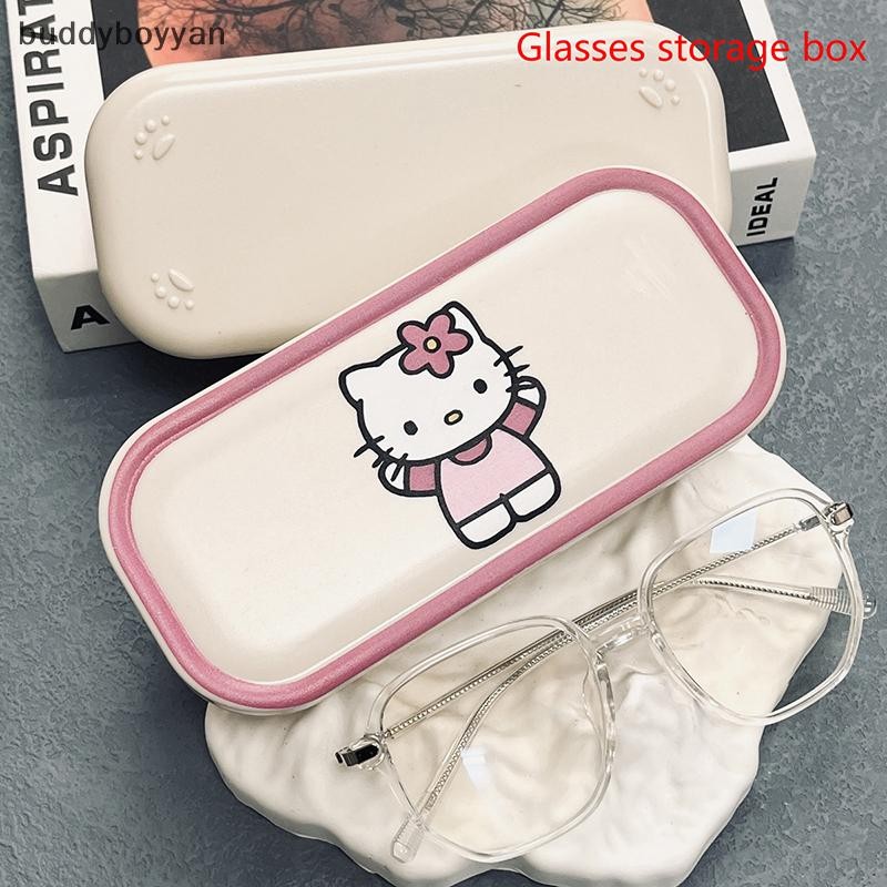 Bbth Sanrio น่ารัก Hello Kitty แว่นตาพลาสติกสําหรับผู้หญิงผู้ชายป้องกันกล่องการ์ตูนแว่นตากล่อง Charming กล่อง Vary