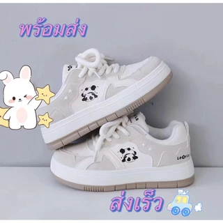 Addision รองเท้าผ้าใบผู้หญิง รองเท้าแต่งกายแบบที่แต่งได้กับทุกชุดสำหรับนักเรียนแบบการ์ตูนใหม่ A0123