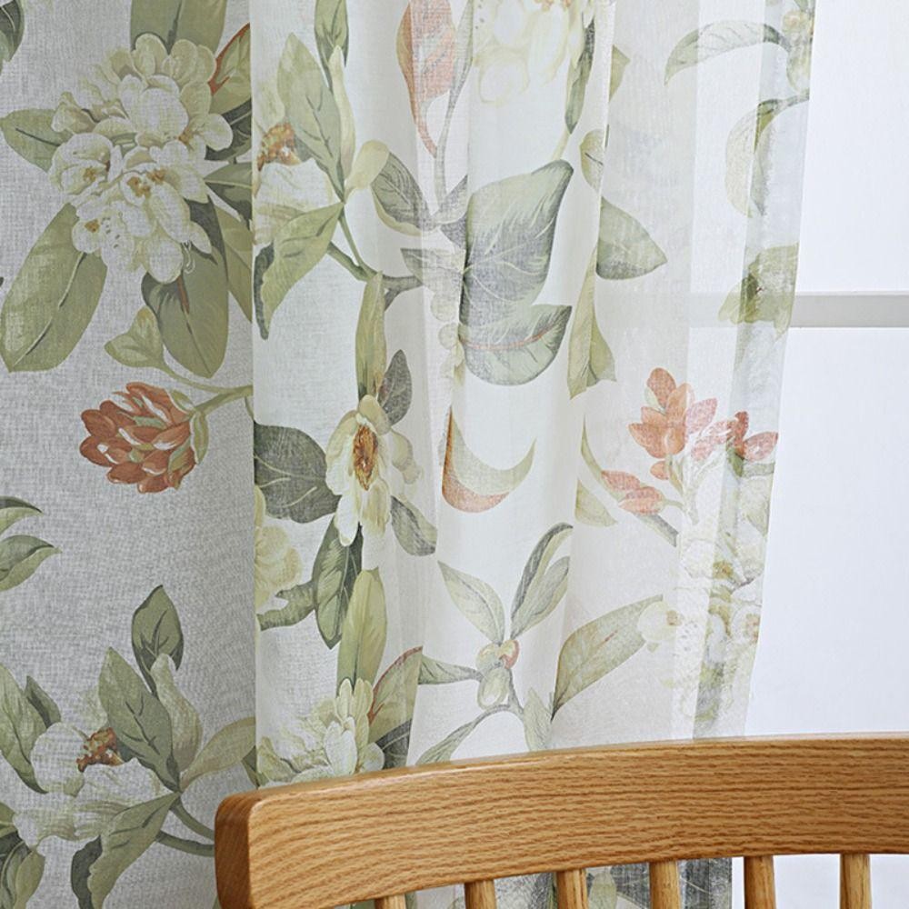 แนะนำ ผ้าม่าน ผ้าม่านลายดอกไม้ สไตล์หรูหรา ผลิตจากผ้าฝ้ายและผ้าลินิน ให้ความรู้สึกโรแมนติกและโปร่งแสง ราคาพิเศษ มีเก็บเงินปลายทาง