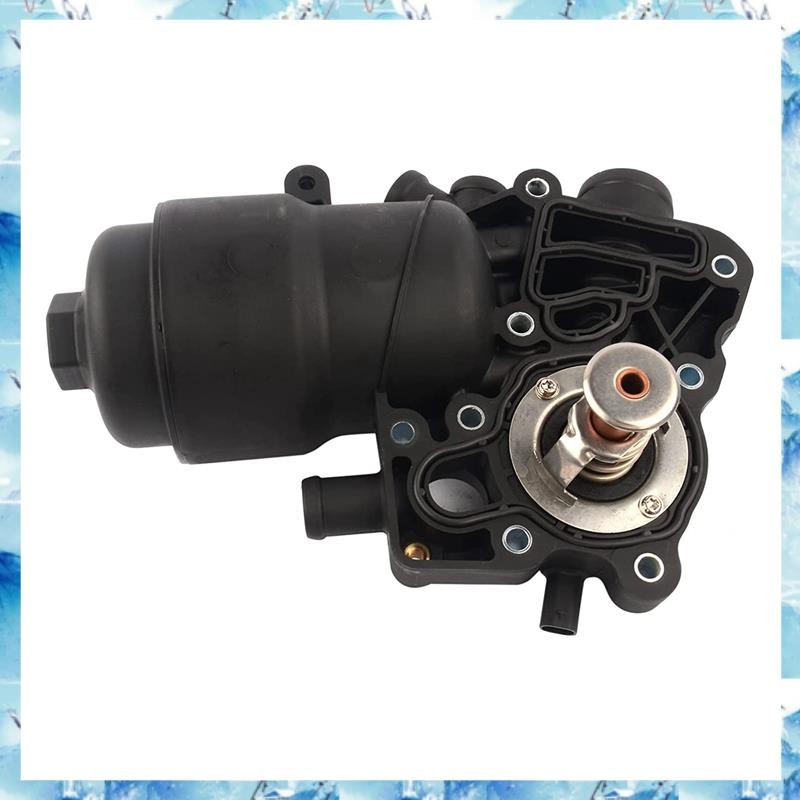 [ ] 059115389P ตัวกรองน้ํามันที่อยู่อาศัย W/Coolant Thermostat สําหรับ A6 A7 A8 Q5 3.0L 2013-2016