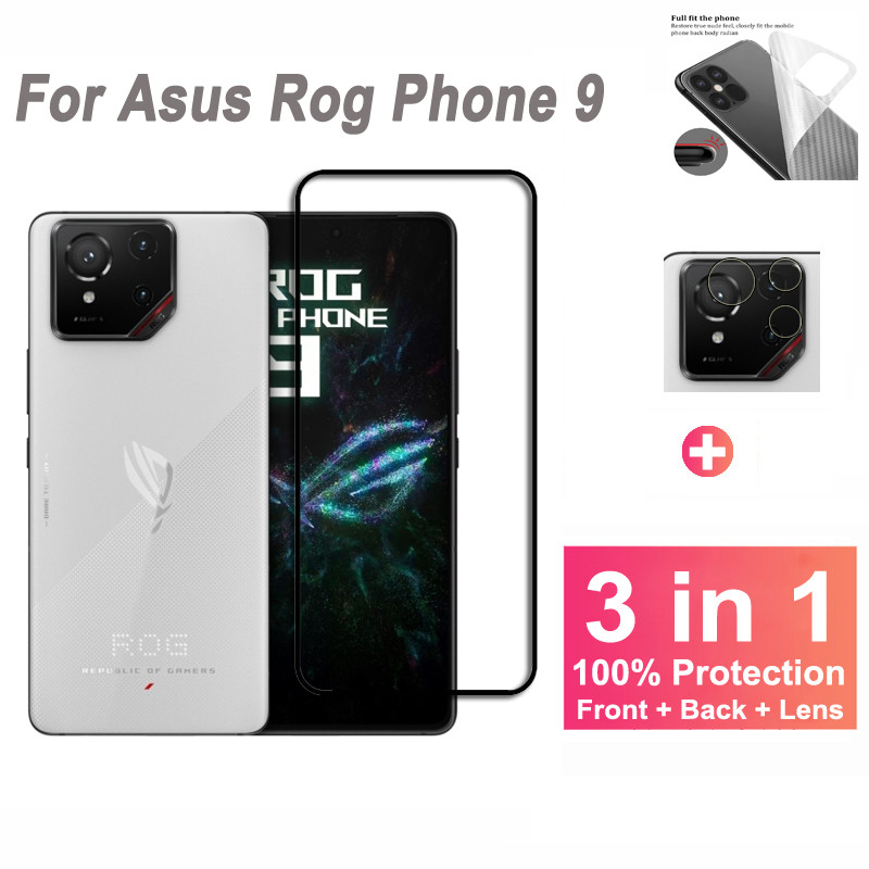 ฟิล์มกระจกนิรภัย สําหรับ ASUS Rog Phone 9 8 7 6 6D 5 5s 3 Pro Ultimate Strix กันรอยหน้าจอ และเลนส์กล้อง และฟิล์มด้านหลัง