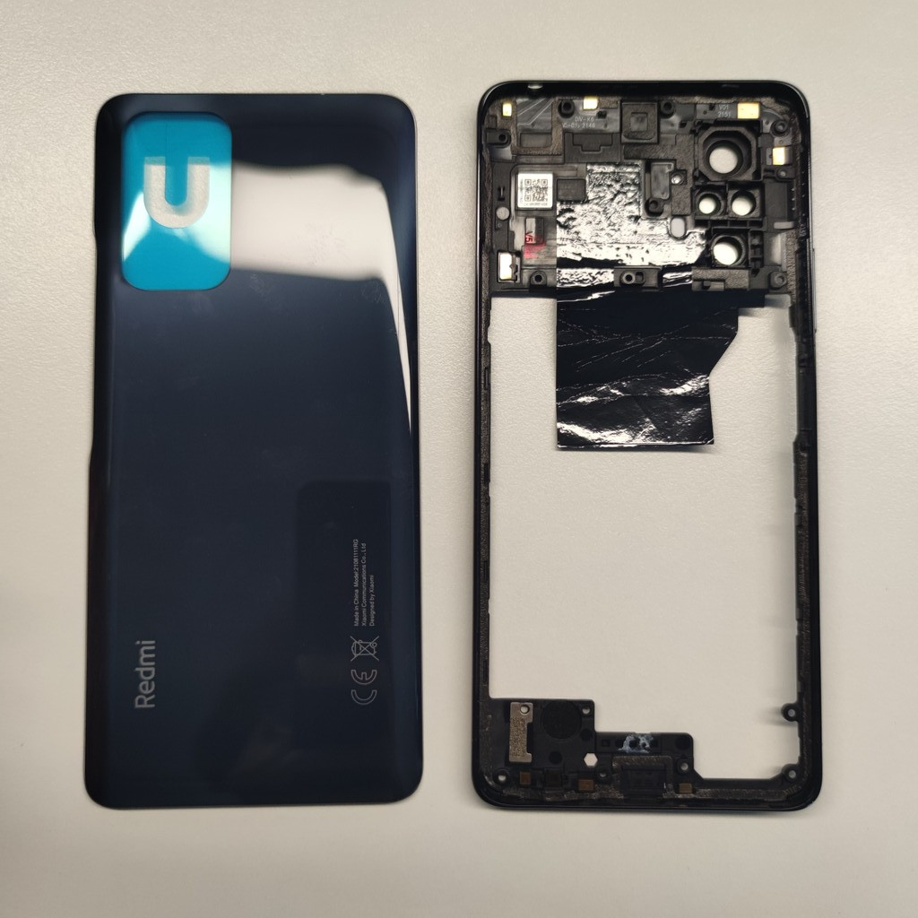 เคสแบบเต็มสําหรับ Xiaomi Redmi Note 10 Pro ฝาครอบกรอบกลาง + ฝาหลังแบตเตอรี่ฝาครอบประตูด้านหลังพร้อมเลนส์กล้อง