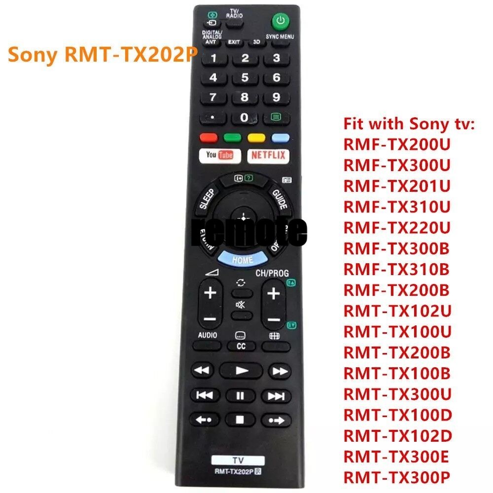 Sony LCD สมาร์ททีวี RMT-TX202P รีโมทคอนโทรลสําหรับ Sony เปลี่ยน RMT-TX300P KD-55X9305C KDL-55W805C 5