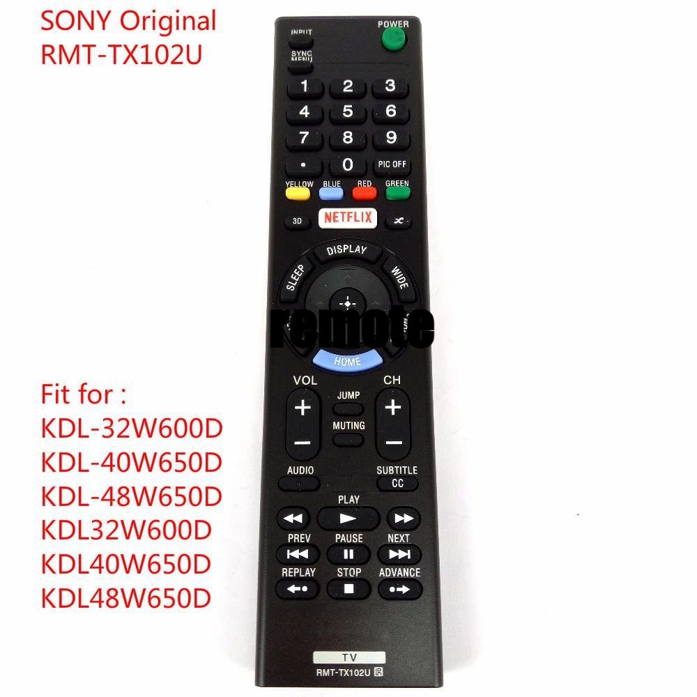 SONY RMT-TX102U สําหรับ SONY ทีวีรีโมทคอนโทรลสําหรับ KDL-32W600D KDL-40W650D KDL-48W650D KDL32W600D 