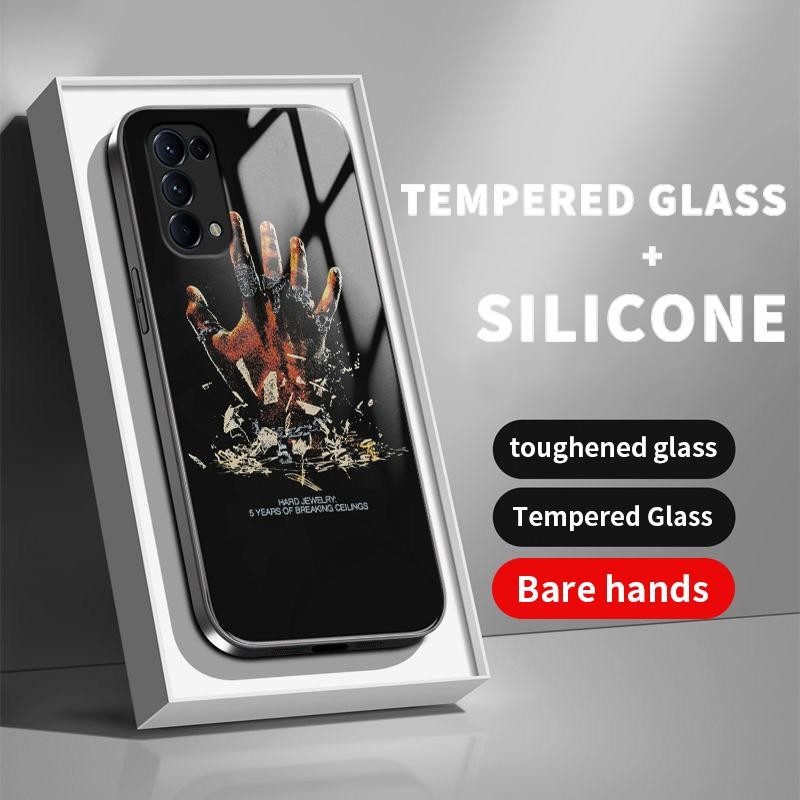 เหมาะสำหรับ OPPO Reno5 4G 5G Reno4 F Lite Reno2 Z Reno3 กรณีโทรศัพท์ใหม่เคส Cool Punk Creative