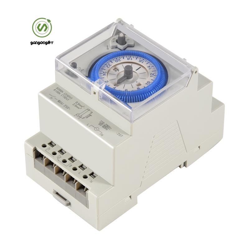 [gangong1kr]Analog Mechanical Switch 110V-220V 24 ชั่วโมงทุกวันตั้งโปรแกรมได้ 15 นาทีการตั้งค่า Time
