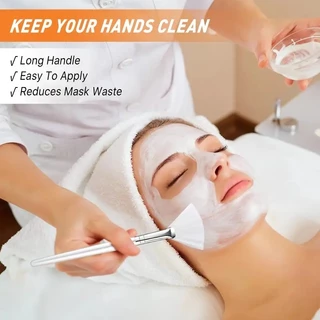 แปรงหน้าพัดลมหน้ากากแปรงนุ่มใบ Applicator แปรงเครื่องมือสําหรับ Peel Glycolic Mask แต่งหน้า