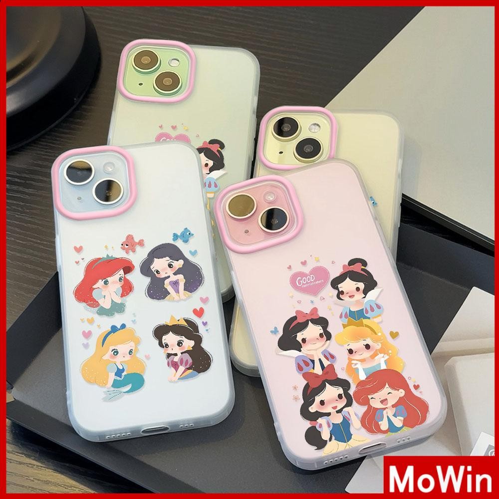 Movin - เคสใส iPhone16 11 Pro Max iPhone เคส TPU นิ่มป้องกันรอยนิ้วมือแบบด้าน เจ้าหญิงน้อยน่ารักแสนสวย Compatible With iPhone15 Pro max iPhone14 13 12 Pro max XS XR 7 8 Plus