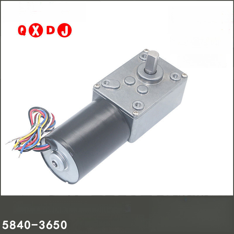 5840-3650 DC brushless เทอร์โบหนอนเกียร์มอเตอร์12V24V brushless มอเตอร์ล็อคตัวเอง