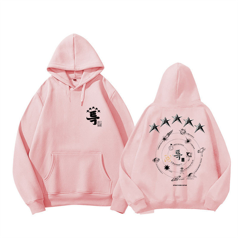 💟😆ผ้าฝ้าย Hoodie🤗 Miss Stray Kids 5-star Bang Chan Seo Chang-Bin Lee Min-Ho Hoodie Anime Sweatshirt 