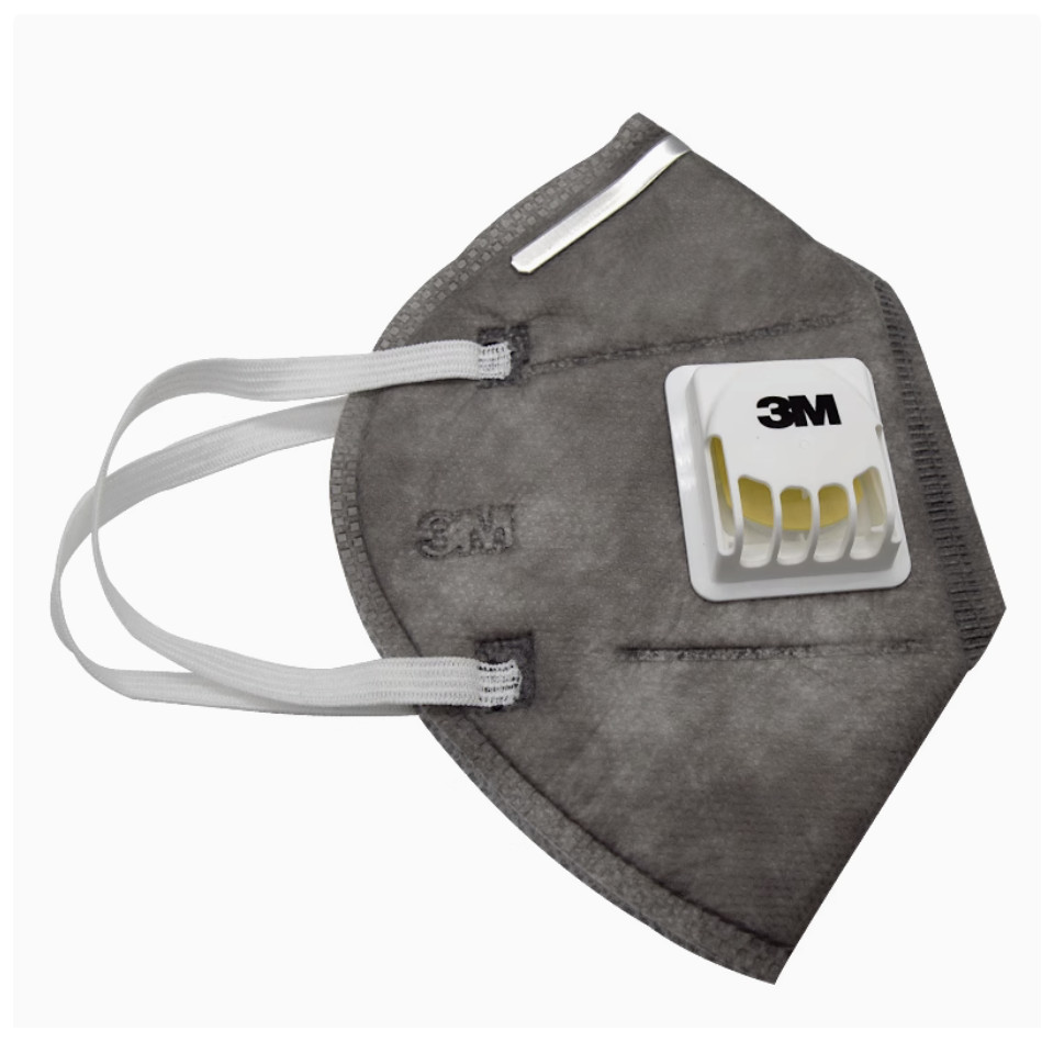 3M 9542V 9541V เครื่องช่วยหายใจคาร์บอนที่เปิดใช้งานพร้อมหน้ากากป้องกันวาล์วหายใจ