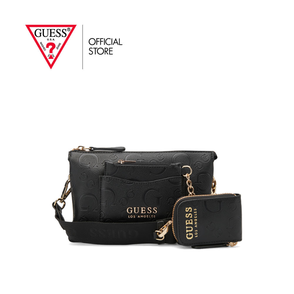 GUESS กระเป๋า รุ่น AG929270 NORMANDY MINI CROSSBODY TOP ZP สีดำ