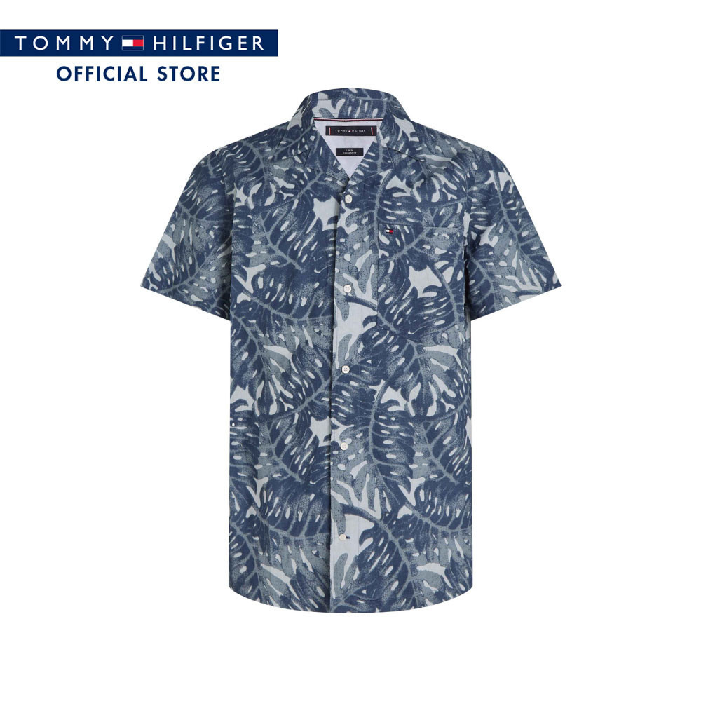 Tommy Hilfiger เสื้อเชิ๊ต ผู้ชาย รุ่น MW0MW34580 0GY - สีน้ำเงิน