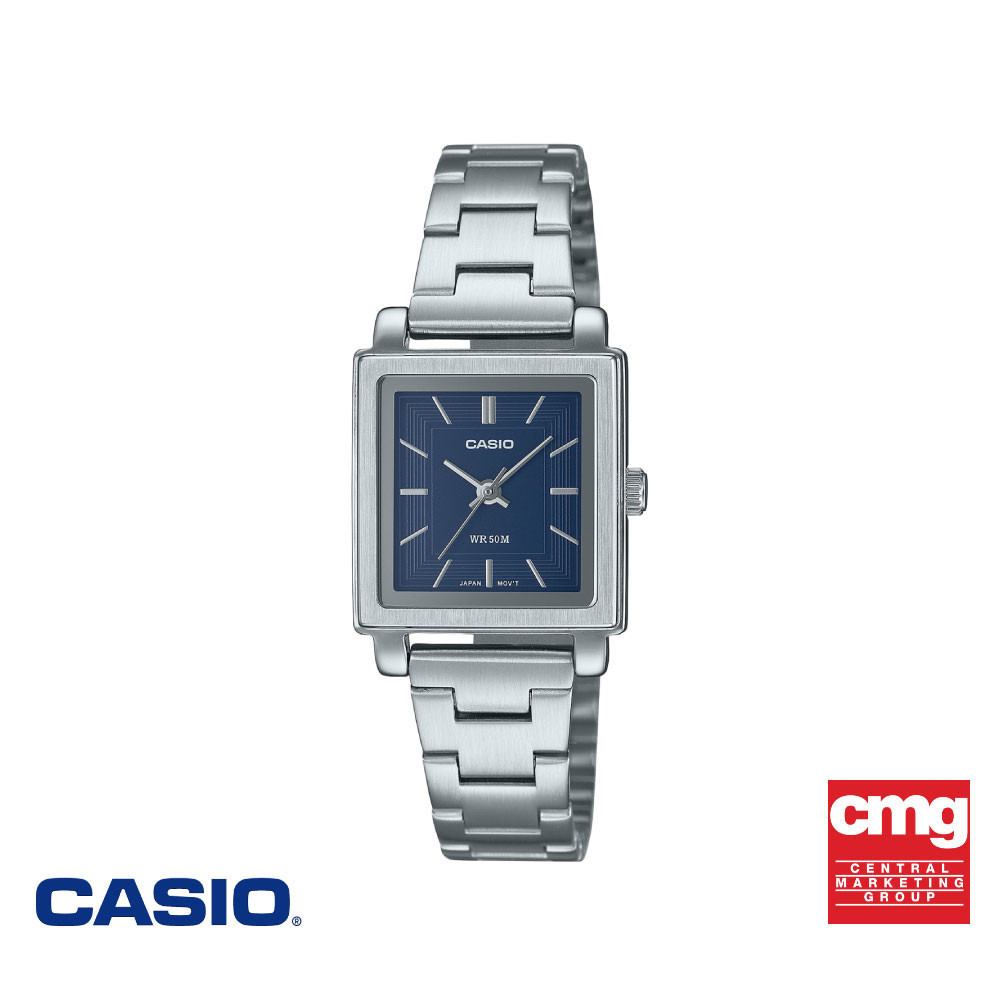 CASIO นาฬิกาข้อมือ CASIO รุ่น LTP-E176D-2AVDF วัสดุสเตนเลสสตีล สีกรมท่า
