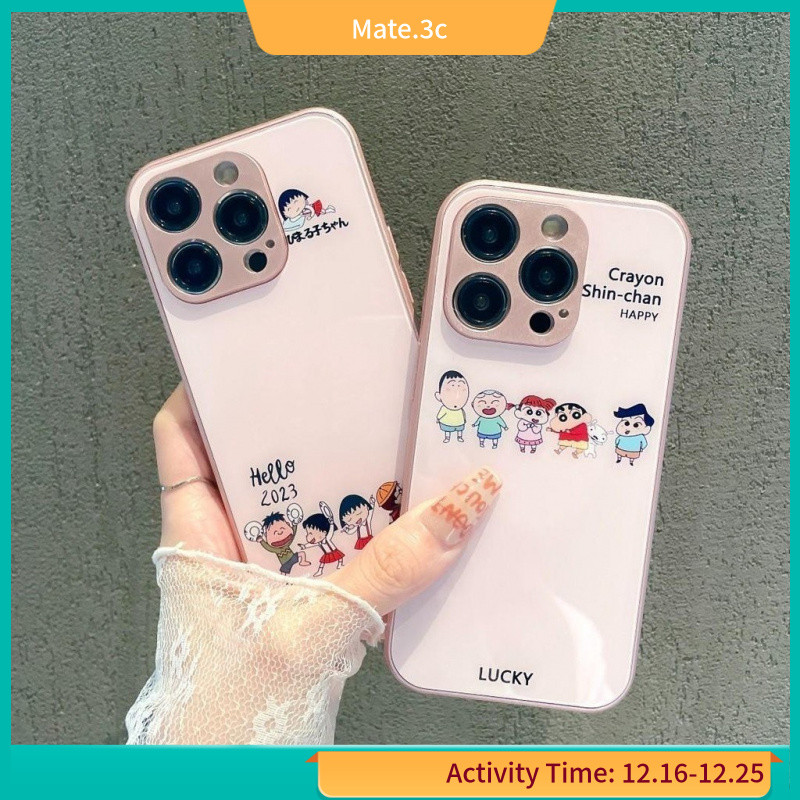 Xiaoxin เคสโทรศัพท์มือถือแบบแก้ว ลายการ์ตูน สําหรับ Iphone 13 14pro 12 11 xsmax 6p EOHQ