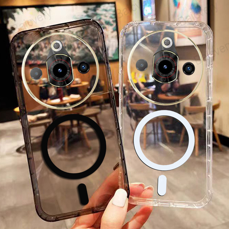 สําหรับ ZTE Nubia Focus Pro Z2351N โปร่งใสลื่น Anti-Scratch Soft Silicon เคสโทรศัพท์สติกเกอร์แม่เหล็