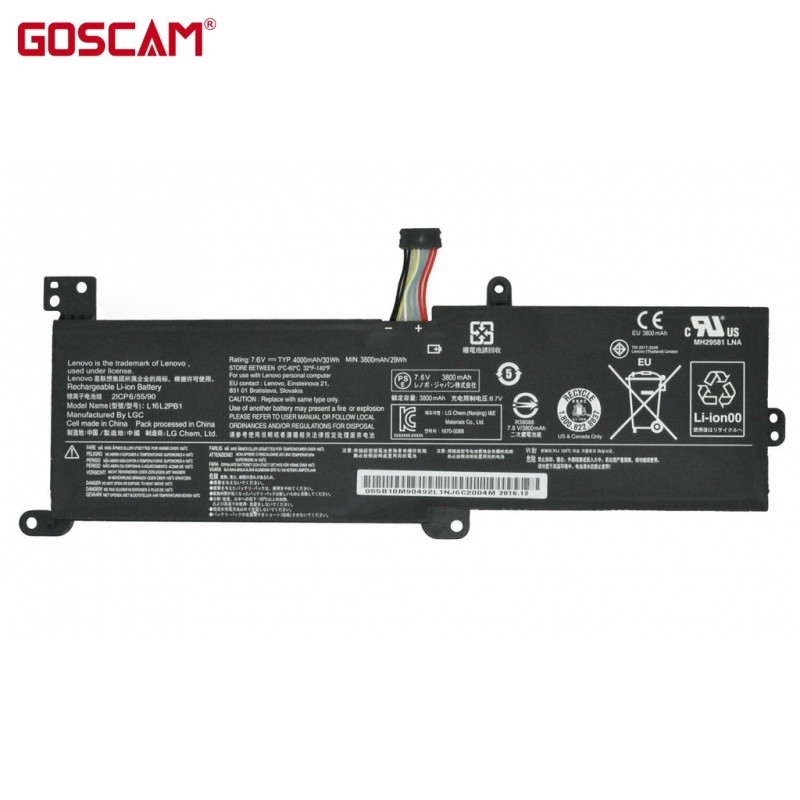 ✿L16l2pb2 l16l2pb3 l16c2pb2 l16m2pb2แบตเตอรี่แล็ปท็อปสำหรับ Lenovo IdeaPad L16l2pb1