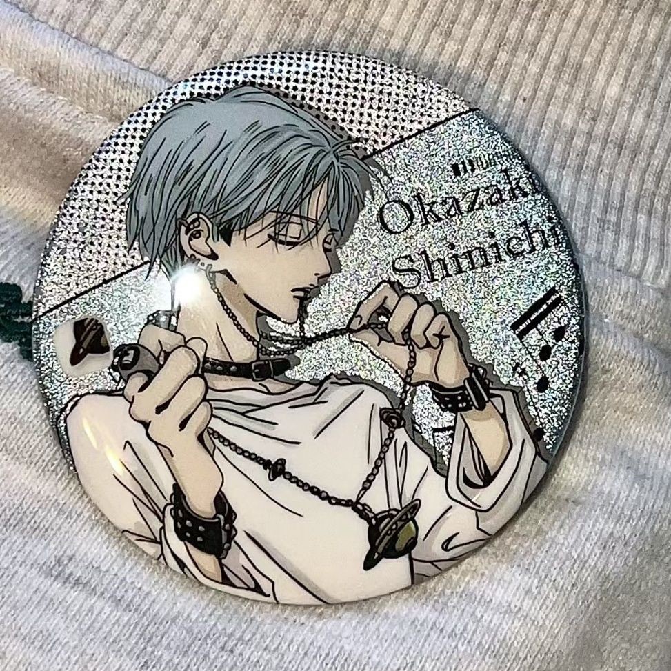 Okazaki Shinichi Badges NANA Anime Goods Collection Kawaii เข็มกลัดน่ารักเครื่องประดับกระเป๋าอุปกรณ์เสริมน่ารักโต๊ะแสดงของขวัญเพื่อน