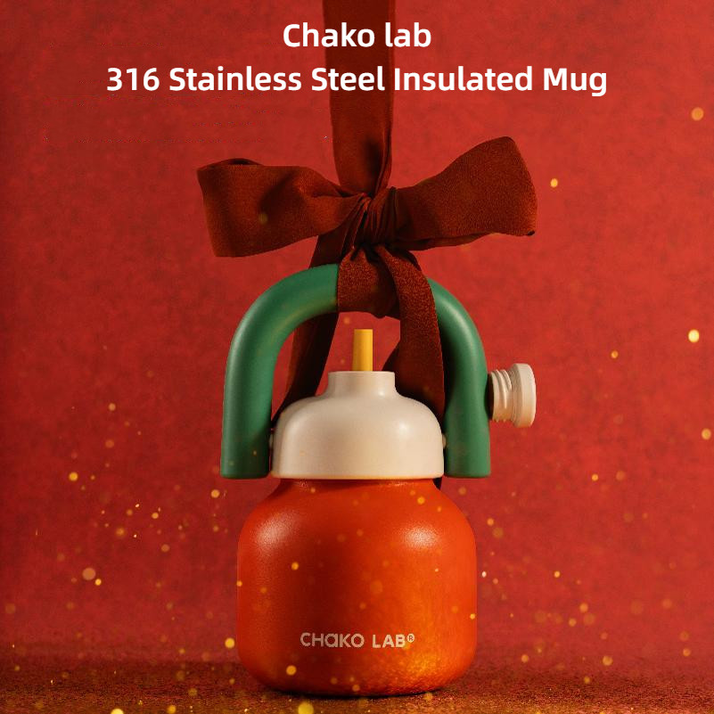 Chako lab Straw Cup Thermos Cup Christmas Gift Holiday Limited Overlord Carry Pot Gift Water Cup