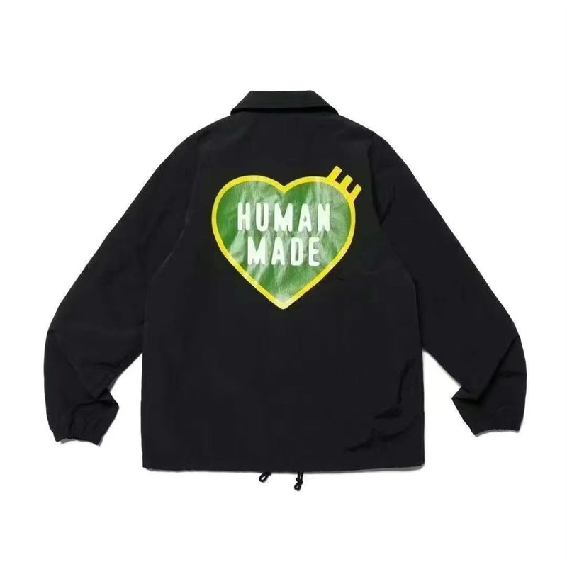 ❤❀ [คลังสินค้าพร้อม] ❤ Humanmade Casual Turndown Collar เสื้อสเวตเตอร์ถักแขนยาวการพิมพ์แจ็คเก็ตเหมาะสําหรับทั้งชายและหญิง