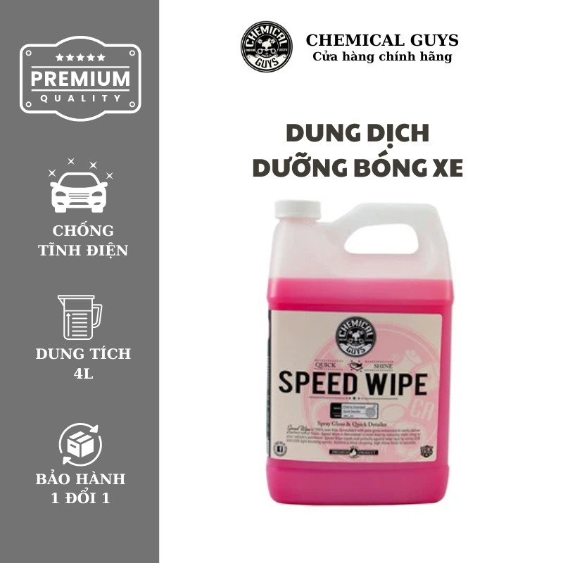 Chemical Guys Speed Wipe Spray Gloss and Quick Detailer - 3.8L