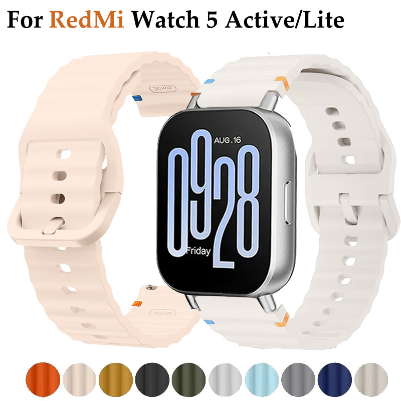 สายซิลิโคนสําหรับ Redmi Watch 5 Active 5 Lite สร้อยข้อมือสําหรับ Xiaomi Redmi Watch 3 Active 3 Lite 22 มม.อุปกรณ์เสริม
