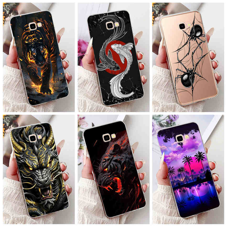 สําหรับ Samsung Galaxy J4+ / J4 Core / J4 2018 J 4 Plus ใหม่แฟชั่น Dragon Spider สไตล์รูปแบบซิลิโคนนุ่ม TPU เคสโทรศัพท์