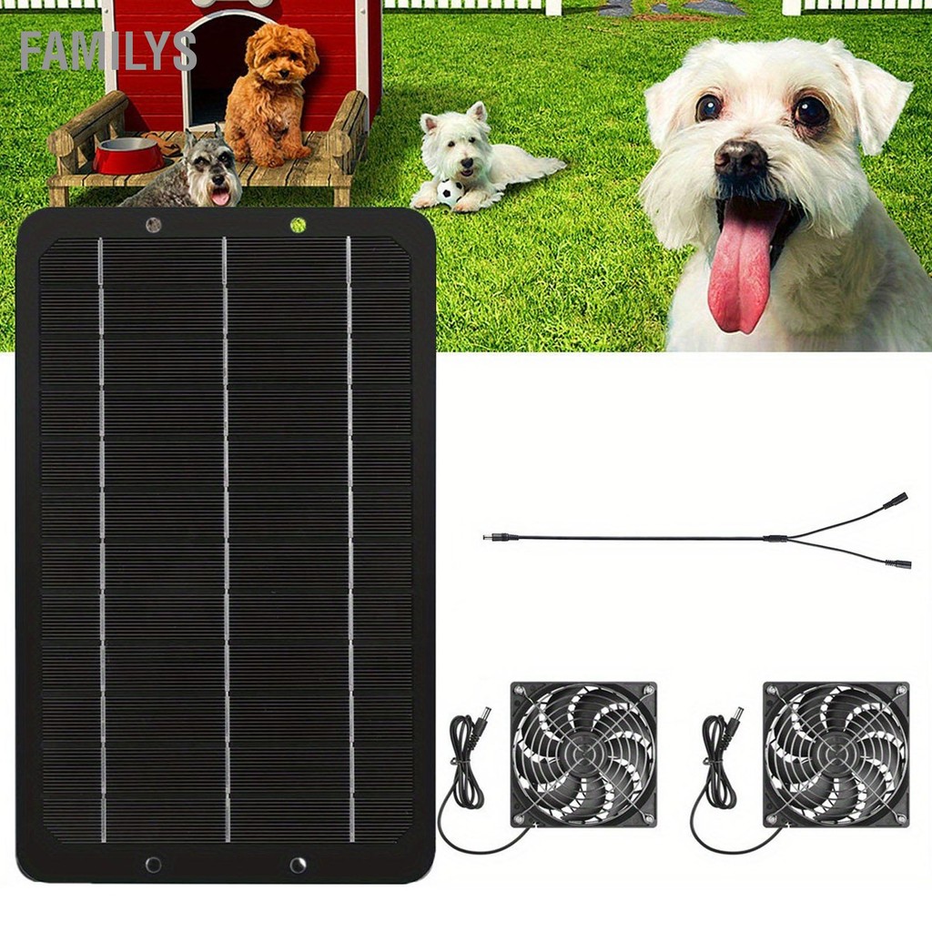FamilyS Solar Powered Exhaust Fan Professional Monocrystalline Silicon Efficient for Greenhouse Shed
