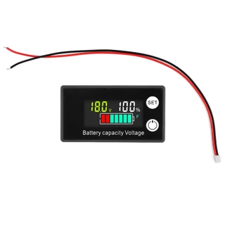 ตัววัดโวลท์แบต 6133A DC8-100V วัดแบตดิจิตอล โวลต์แบตเตอรี่ LCD สองสายจอแสดงผลดิจิตอลโวลต์มิเตอร์สีฟ้า