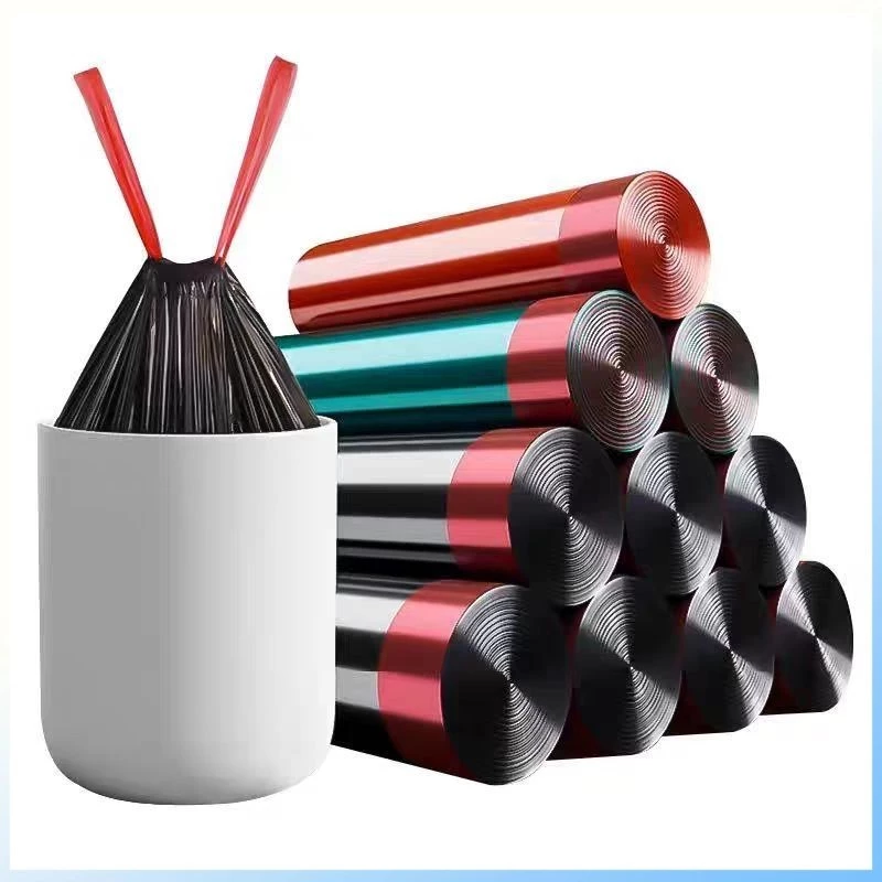 Garbage bag ถุงขยะแบบม้วน ถุงขยะพลาสติก ถุงขยะแบบมีเชือกรูด / แบบไม่มีเชือกรูด / แบบมีแถบกาวติดรถ
