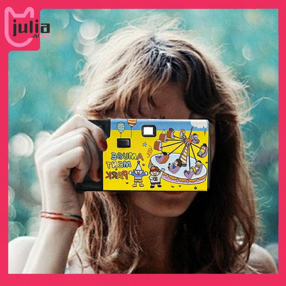 [Julia1.th] กล้องฟิล์มแบบใช้แล้วทิ้ง 35 มม. พร้อมแฟลช กล้องครั้งเดียว Travel Camp Party Supply