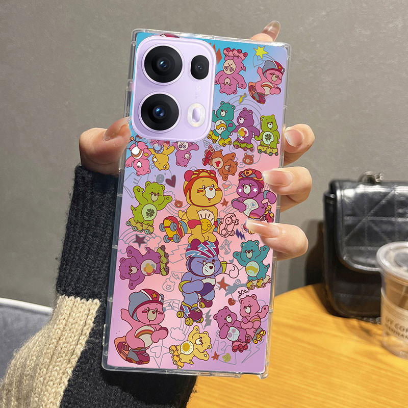 เคสโทรศัพท์ Oppo Reno13 Reno13pro reno13f 5G 2025 รูปแบบการ์ตูนใหม่ Rainbow Bear โปร่งใสปลอกอ่อน RENO 13 Series กันกระแทกซิลิโคนป้องกัน reno13f