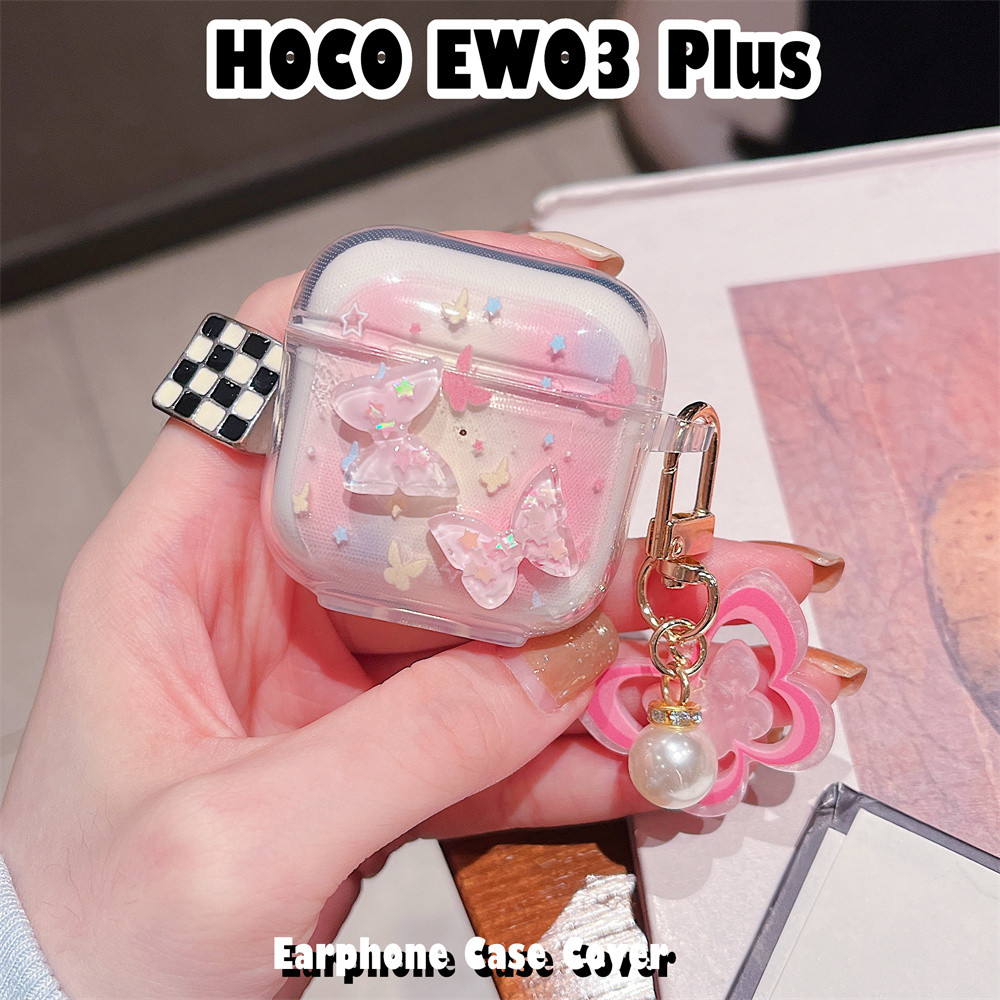 คุณภาพสูงสําหรับ HOCO EW03 Plus Case Casing Soft Silicone Headphone Case Cartoon Creative Patterns
