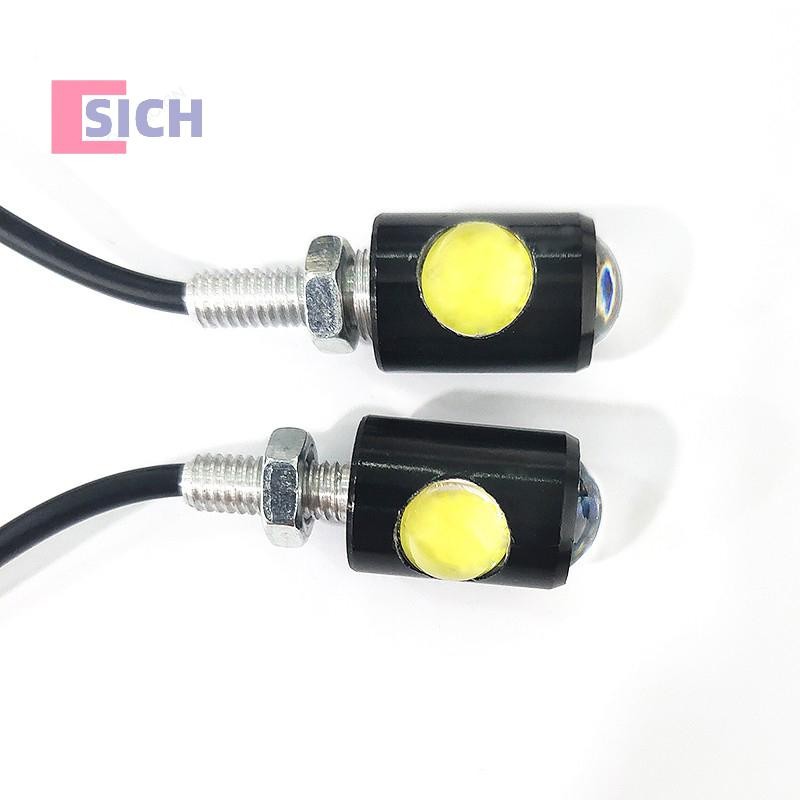 [Sich] Creative Motorcycle Signal Lamp License Plate Light หลอดไฟ LED Eye Shape Turn Indicator Super Bright ติดตั้งง่ายใหม่ ราคา ถูกที่สุด ดีลบีเคเค แกลเลอรีภาพที่ 3