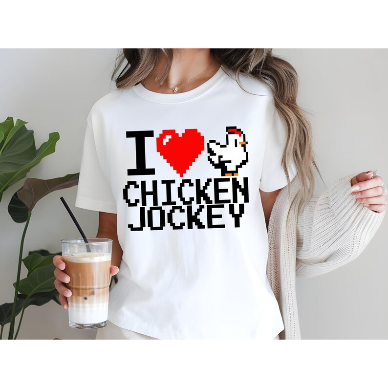 พร้อมส่ง👕 Ich liebe Huhn Jockey- Lustige Minecraft Vektor | เสื้อยืดดีไซน์เสื้อสําหรับเล่นเกม Niedli