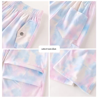 กางเกงคาร์โก้เด็กผู้หญิง Cargo Pants for Kids Girls กางเกงเด็กผู้หญิง น้ำแข็งเส้น ระบายอากาศได้สะดวกสบาย เอวสูง หลวม 130-160cm【จัดส่งจากประเทศไทย】