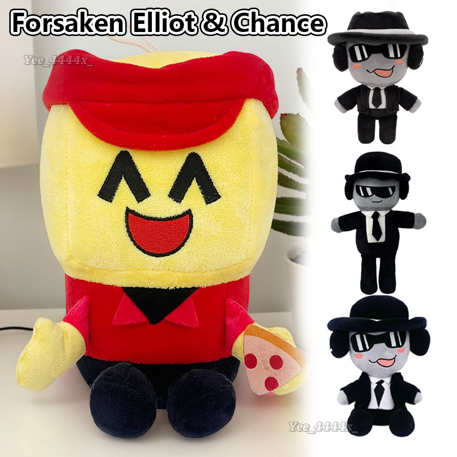 สําหรับ Forsaken Elliot & Chance Plush ตุ๊กตาอะนิเมะของเล่นสะสม Huggable ตุ๊กตาสําหรับโซฟาที่นอนเก้า
