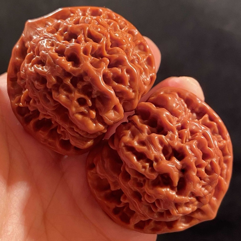 ในสต็อก#文玩核桃手把件] Wenwan Walnut King Yongqilin Pattern หมวกอย่างเป็นทางการขนาดใหญ่ Fourt