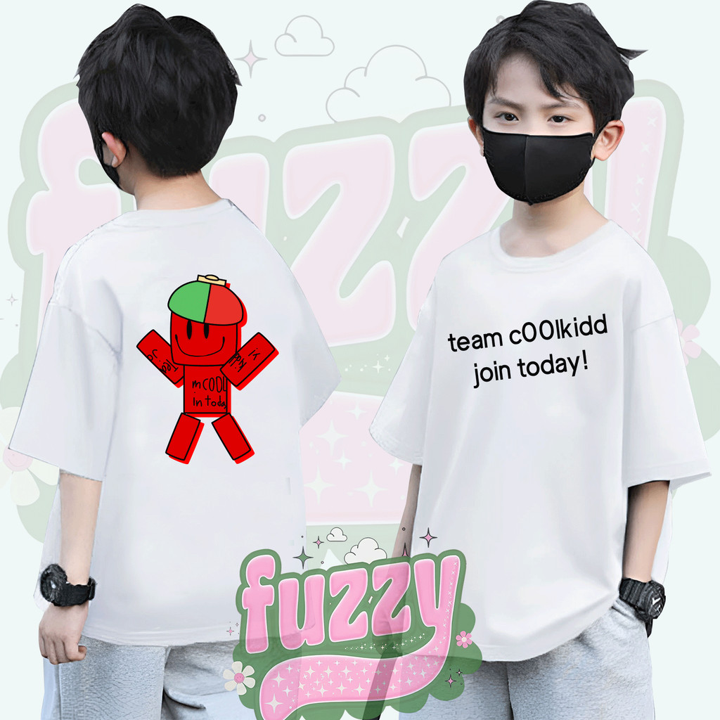 FUZZY & 8 สี Team c00lkidd Join Today เสื้อ เสื้อยืดเด็ก Roblox 100-150#10