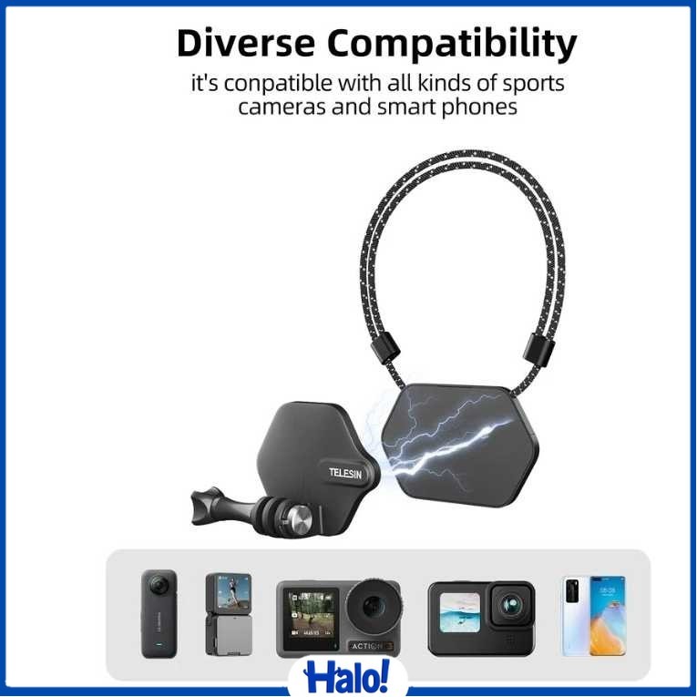 TELESIN สายคล้องคอแม่เหล็กสําหรับกล้องแอคชั่นสมาร์ทโฟน - TE-MMK-002