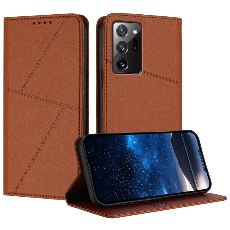 SAMSUNG DeluxeปลอกสําหรับSamsung Galaxy S22 Ultra S21 FE 5G S20 Ultra S21 Plusหมายเหตุ20 Ultra S22 + S20 + S21 Ultra S22 Plusหนังสือกระเป๋าสตางค์ช่องใส่การ์ดหนังFlip Skin Standป้องกันกรณี - รูปที่ 6